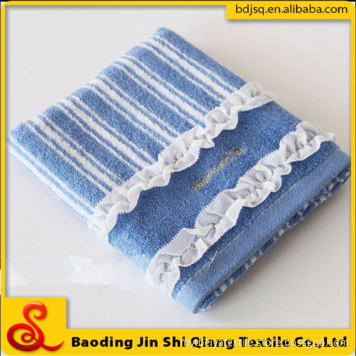 Wholesale ladies lace handkerchief cotton lace edged hand towel